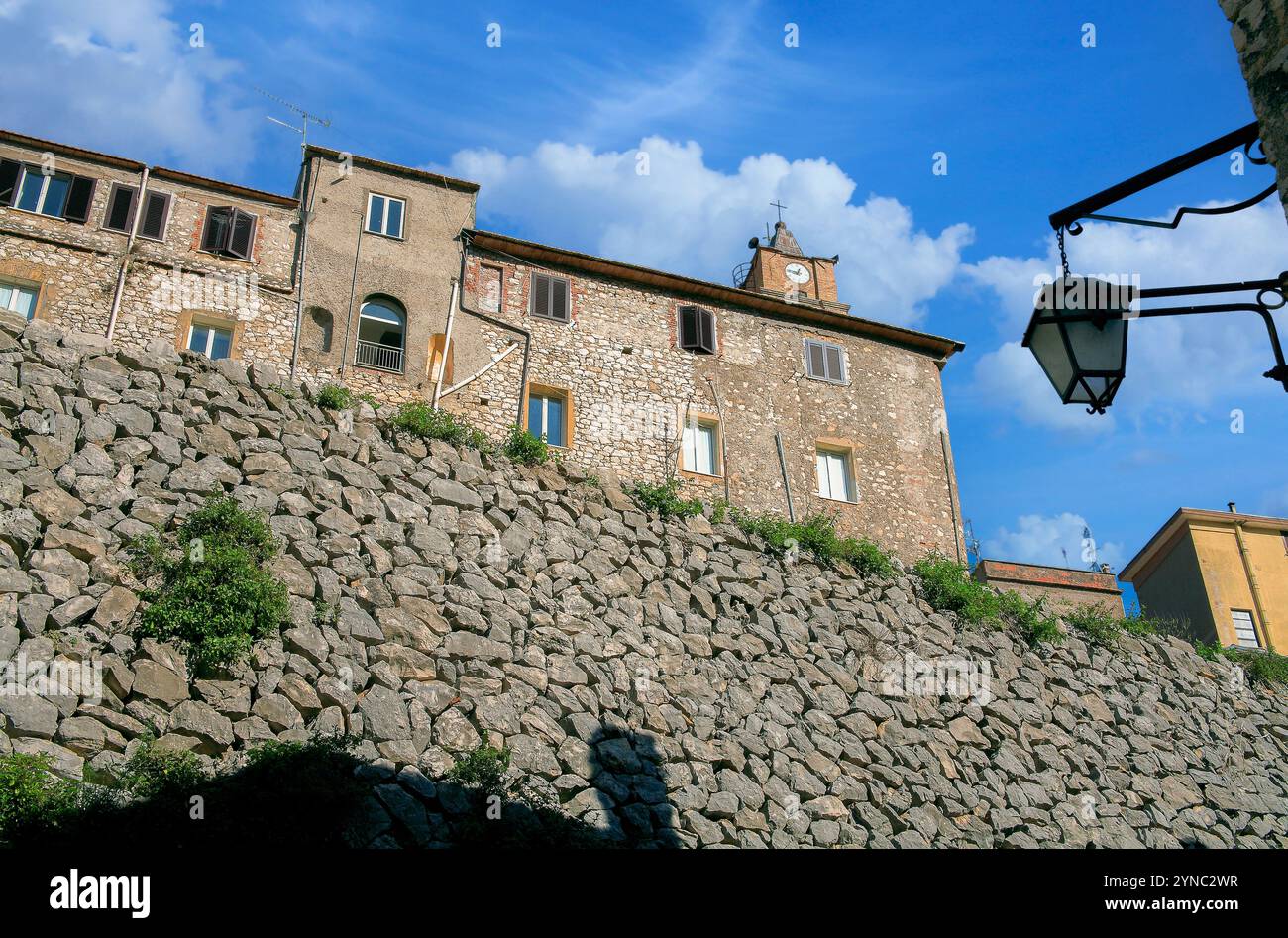 Italien Lazio Sonnino - Haus des Dorfes Stockfoto