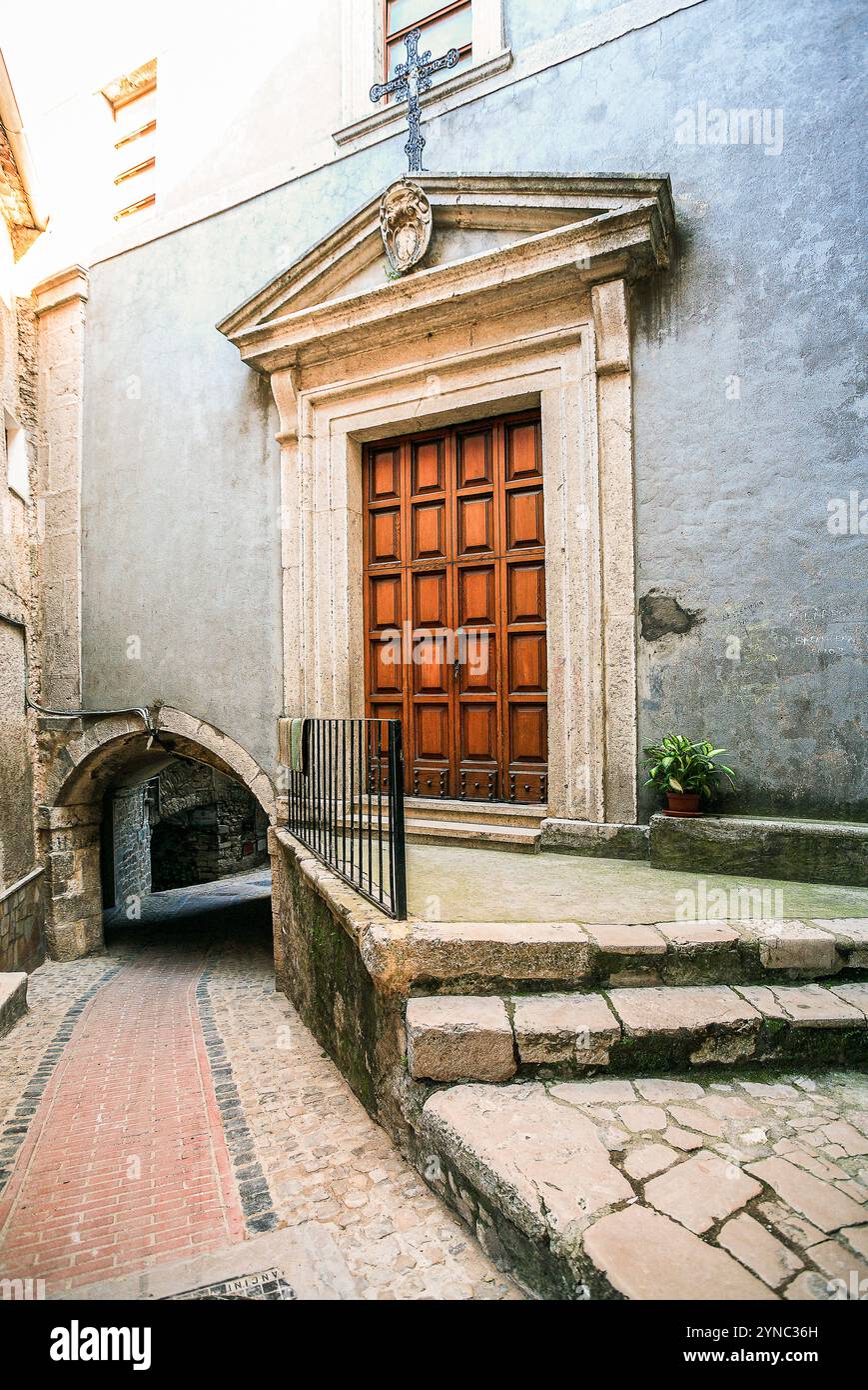 Italien Lazio Sonnino - die Kirche des heiligen Johannes Stockfoto