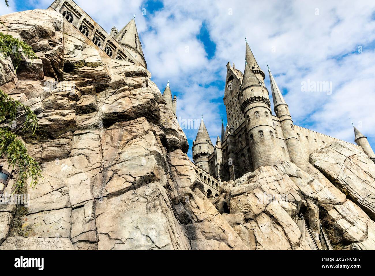 Hogwarts Castle at the Wizarding World of Harry Potter, Universal Studios Hollywood, Los Angeles, Kalifornien, USA Stockfoto