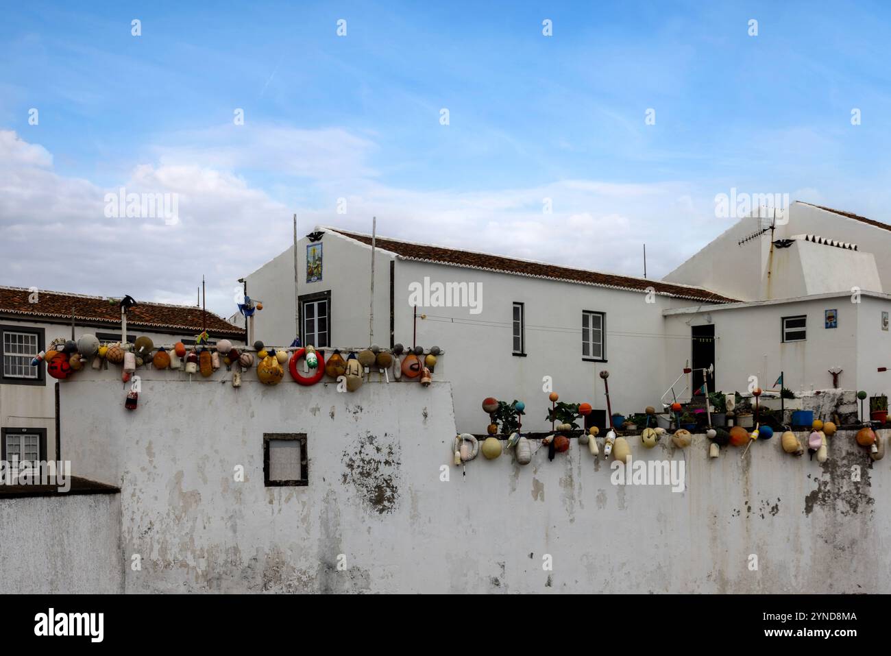 Santa Cruz da Graciosa ist die größte städtebauliche Siedlung auf der Insel Graciosa auf den Azoren. Stockfoto