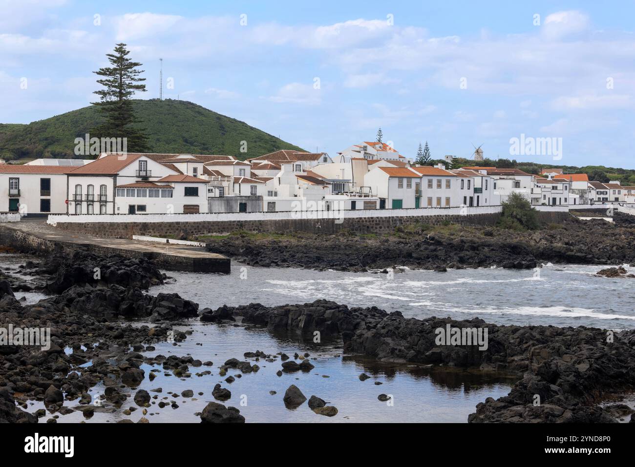 Santa Cruz da Graciosa ist die größte städtebauliche Siedlung auf der Insel Graciosa auf den Azoren. Stockfoto