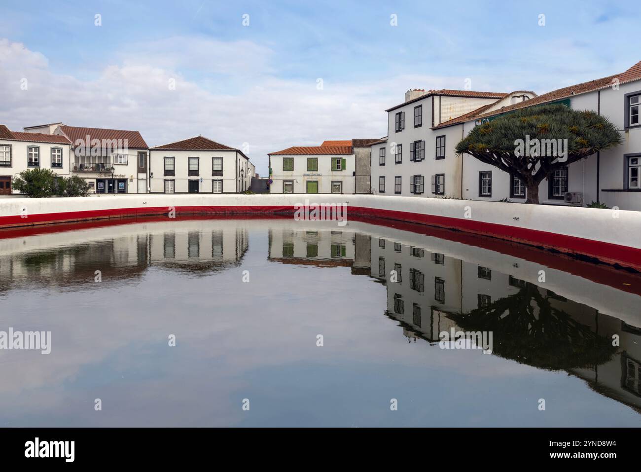Santa Cruz da Graciosa ist die größte städtebauliche Siedlung auf der Insel Graciosa auf den Azoren. Stockfoto