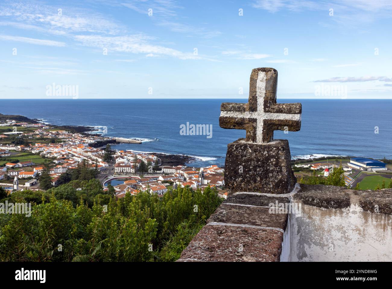 Die Eremitage von Nossa Senhora da Ajuda ist eine portugiesische Eremitage auf dem Monte da Senhora da Ajuda in Santa Cruz, Insel Graciosa, in Th Stockfoto