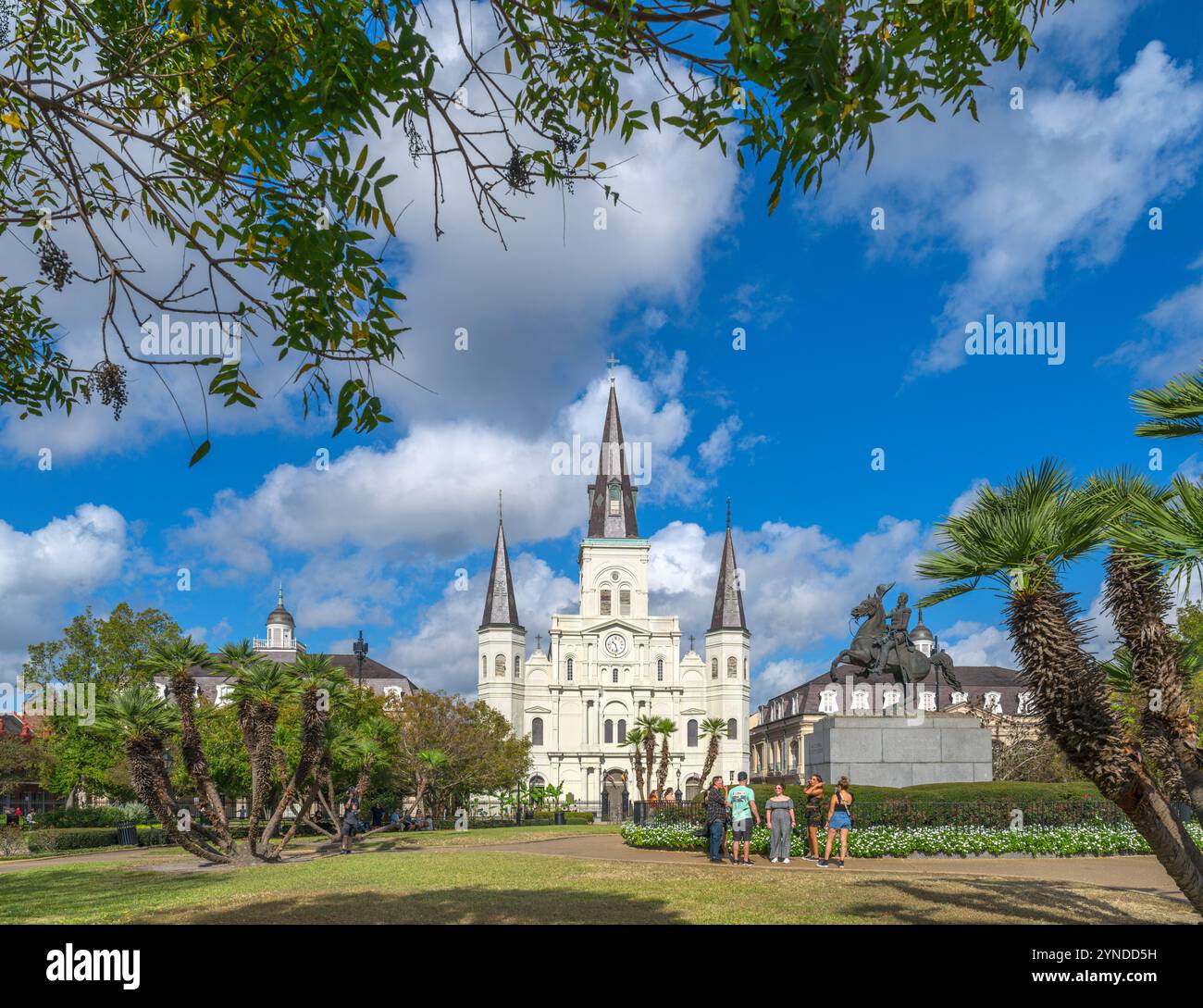 St. Louis Kathedrale, Jackson Square, New Orleans, Louisiana, USA Stockfoto