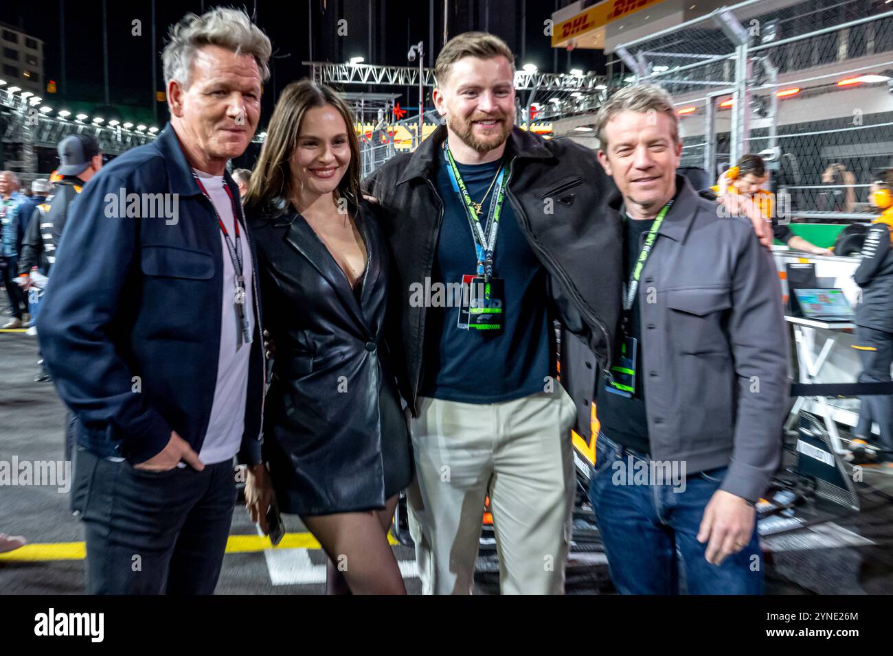 LAS VEGAS, USA: Gordon Ramsay, berühmter Koch, beim Formel-1-Grand-Prix von Las Vegas 2024 auf dem Las Vegas Street Circuit in Las Vegas, USA. Stockfoto