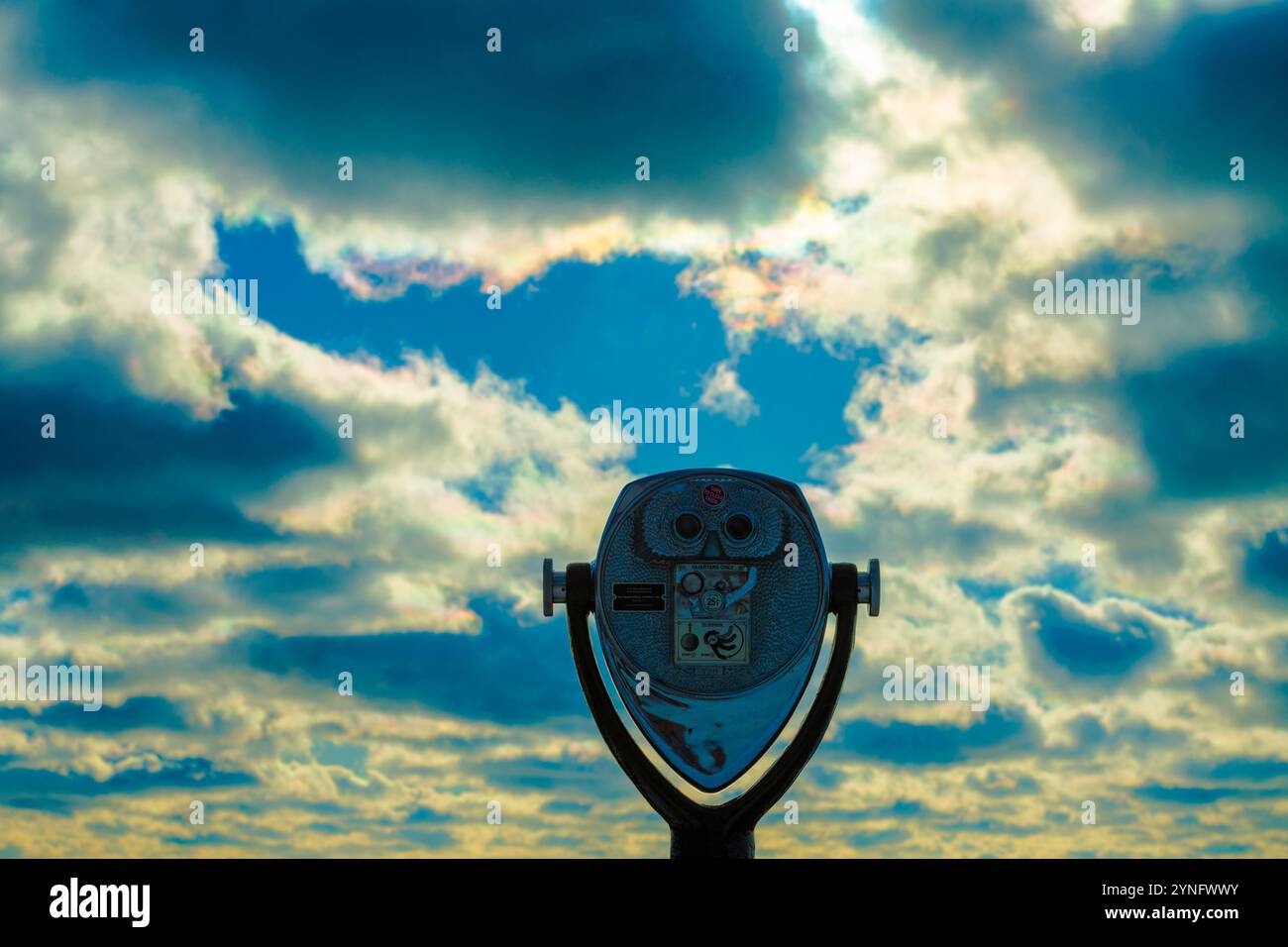 Vom Inspirationspunkt an der Westküste im Betsie County, Michigan, USA, blickt man auf den dramatischen Lake Michigan. M-22 Scenic Overlook E Stockfoto