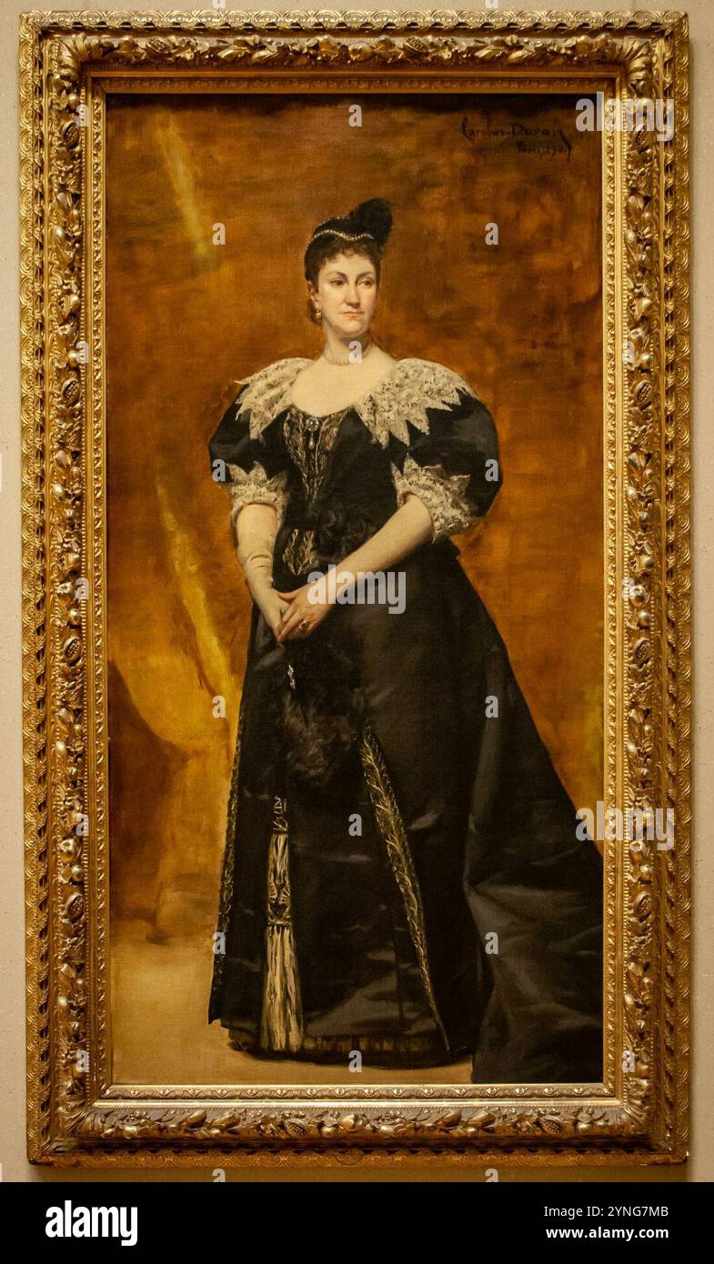 Carolus-Duran - Mrs. William Astor - mit Rahmen. Stockfoto