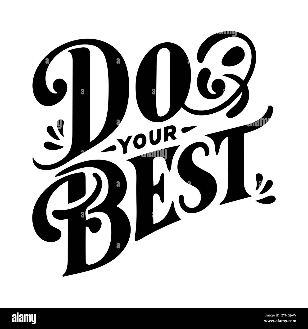 Geben Sie Ihr Bestes, inspirierendes Typografie-Design. Stock Vektor