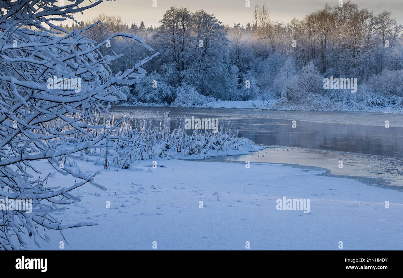 Schnell auf dem Fluss Vantaa Stockfoto