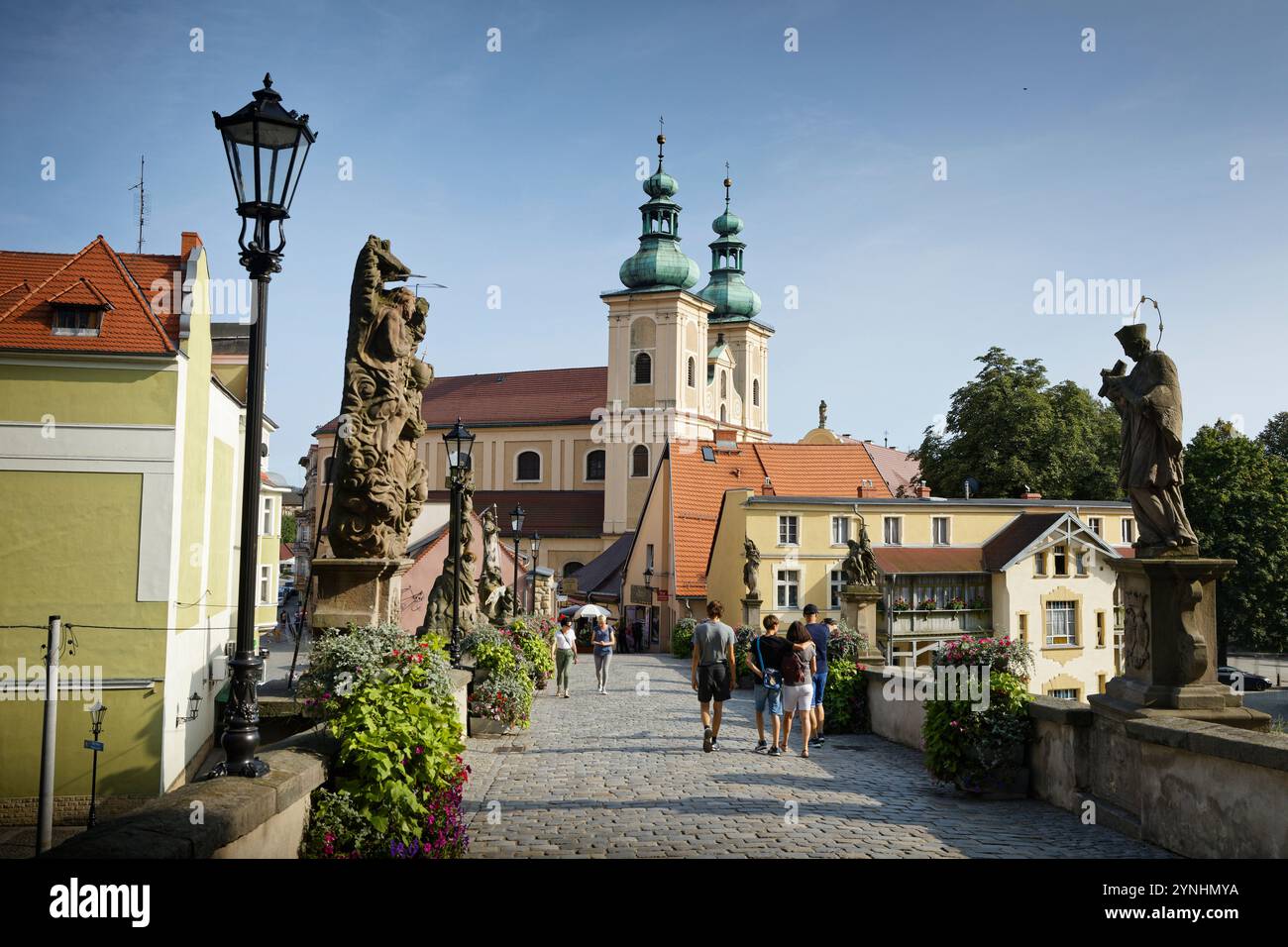 Brückentorbrücke, Most gotycki nad Mlynowka Neisse, Klodzko, Glatz, Niederschlesien, Polen Stockfoto