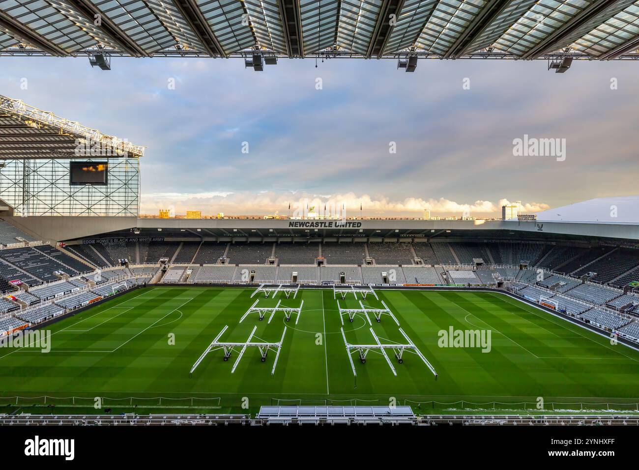 St. James Park, Heimstadion des Fußballclubs Newcastle United in der englischen Premiere League Stockfoto
