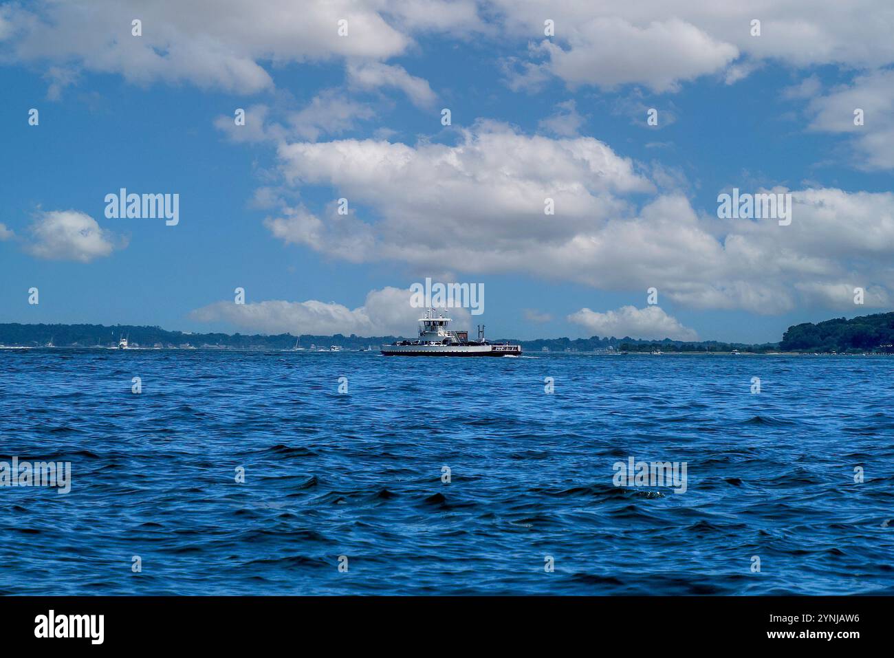 Die Fähre verbindet greenport mit der Schutzinsel Long Island New york Stockfoto