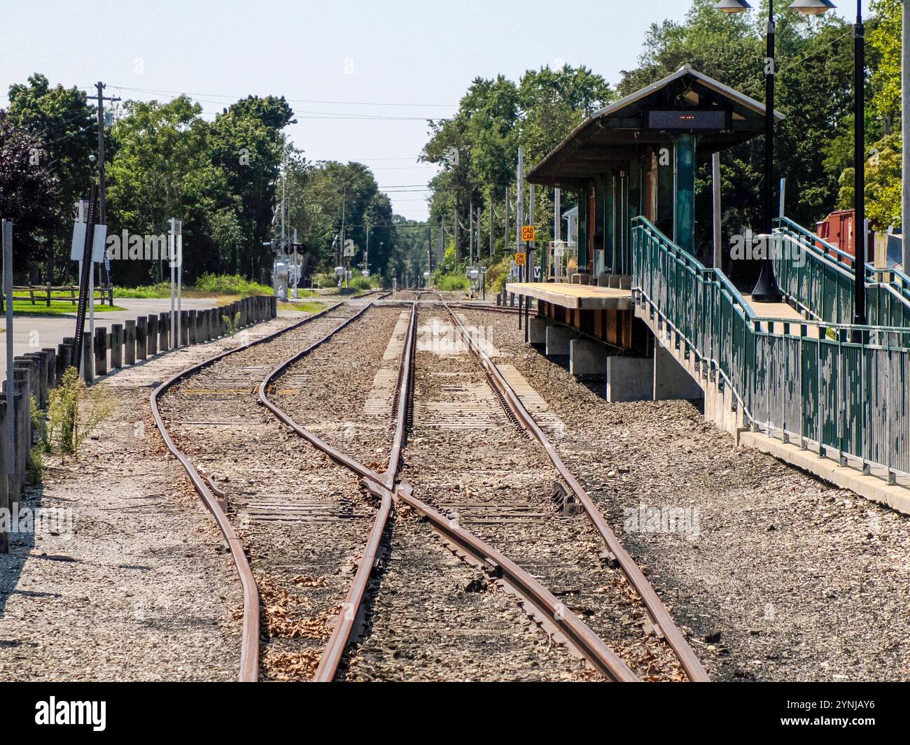 greenport Bahnhof ong Island New york Panorama Detail Stockfoto