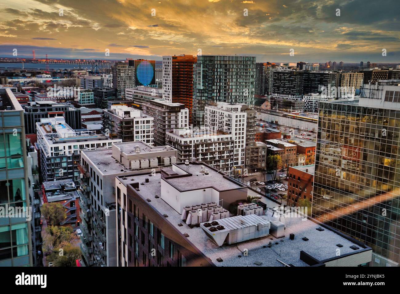 Malerische Aussicht auf die Stadt Montreal, Quebec. Stockfoto