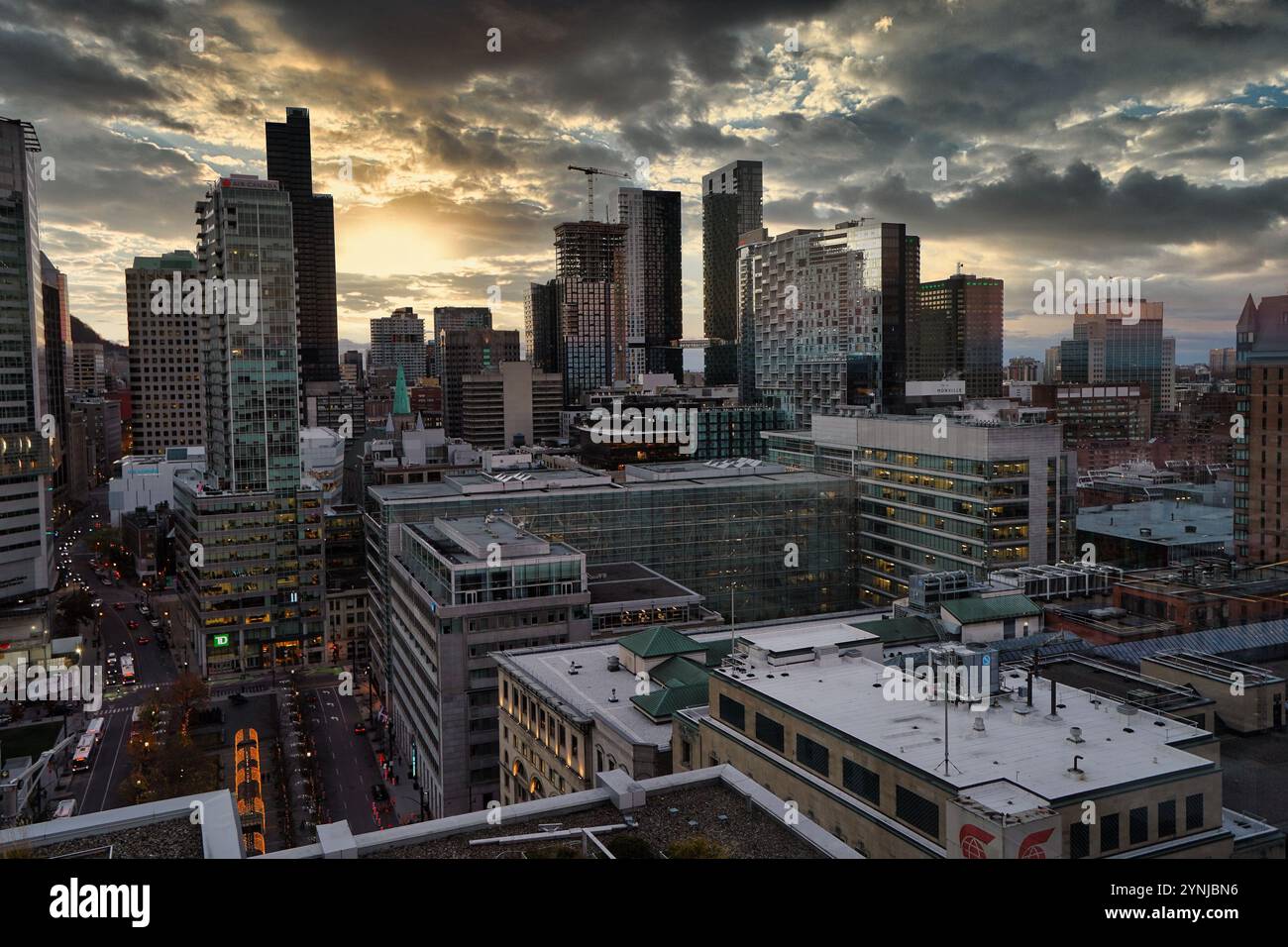 Malerische Aussicht auf die Stadt Montreal, Quebec. Stockfoto