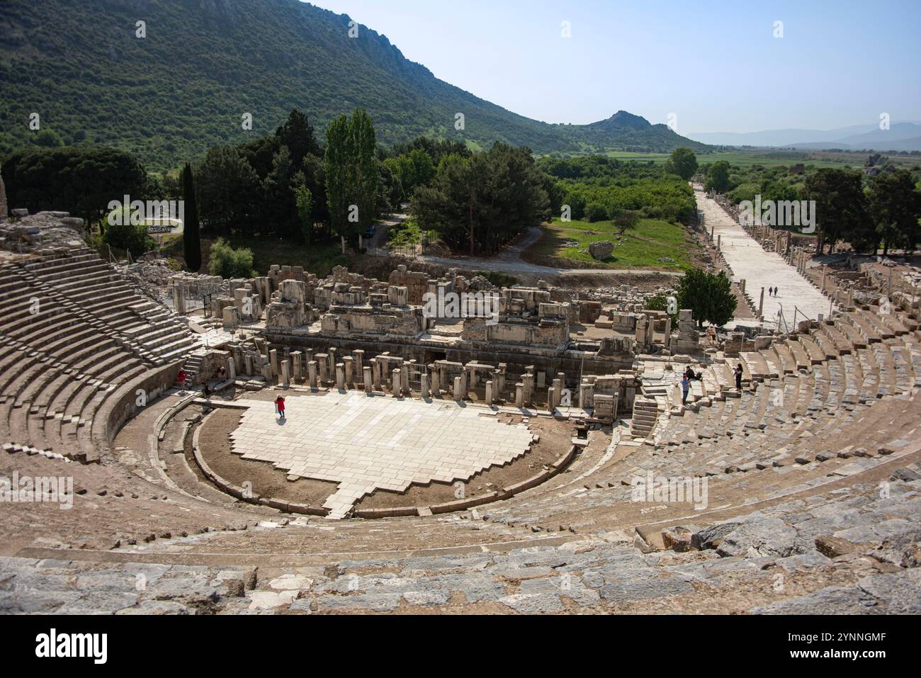 Römische Ruinen bei Ephesus in Südlichen Truthühnern. Stockfoto