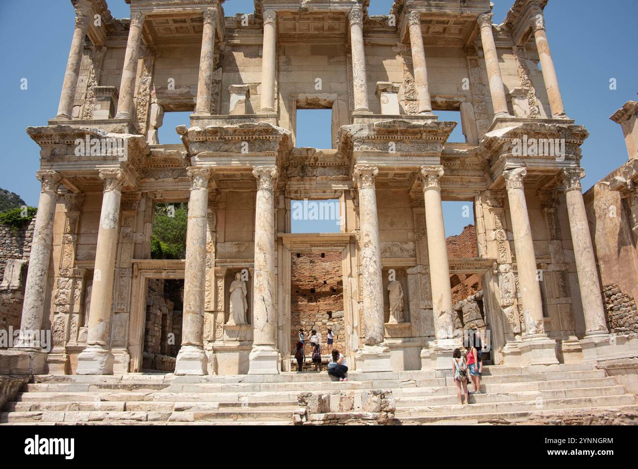 Römische Ruinen bei Ephesus in Südlichen Truthühnern. Stockfoto