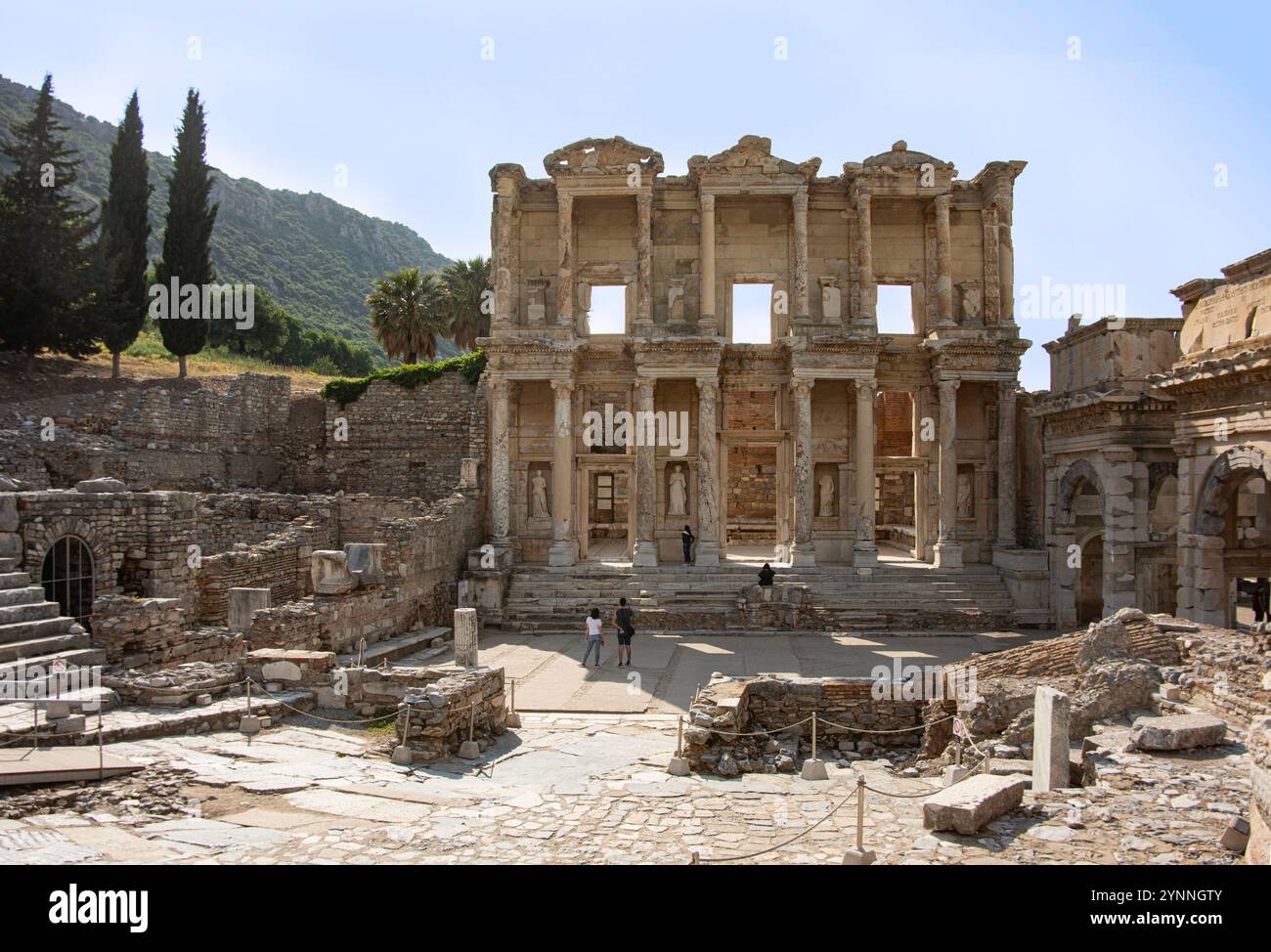Römische Ruinen bei Ephesus in Südlichen Truthühnern. Stockfoto