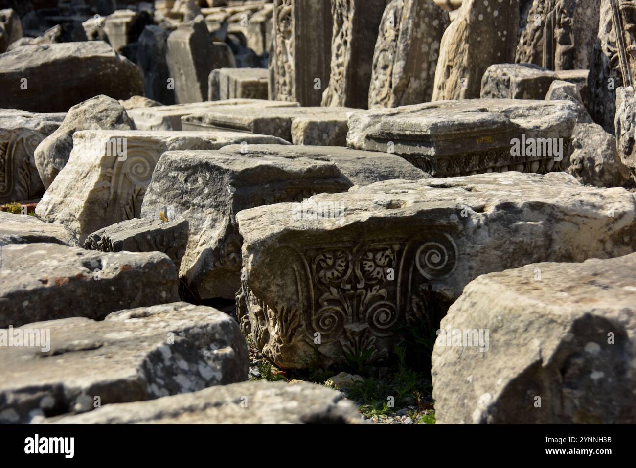 Römische Ruinen bei Ephesus in Südlichen Truthühnern. Stockfoto