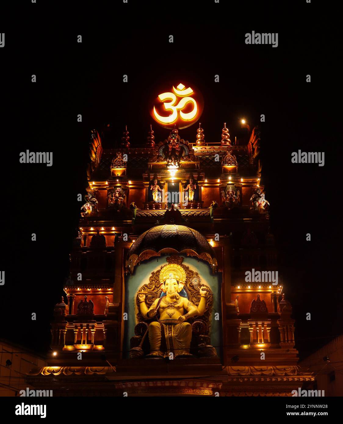ganapathy-Idol in der Tempelarchitektur Stockfoto
