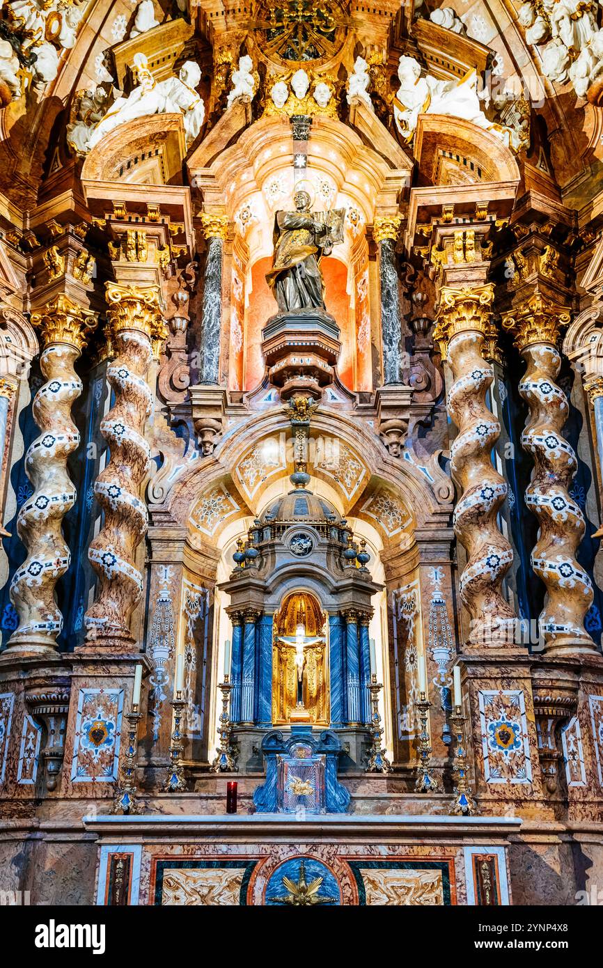 Hauptaltar. Basilika Loyola. Heiligtum von Ignatius von Loyola. Azpeitia, Guipúzcoa, País Vasco, Spanien, Europa Stockfoto