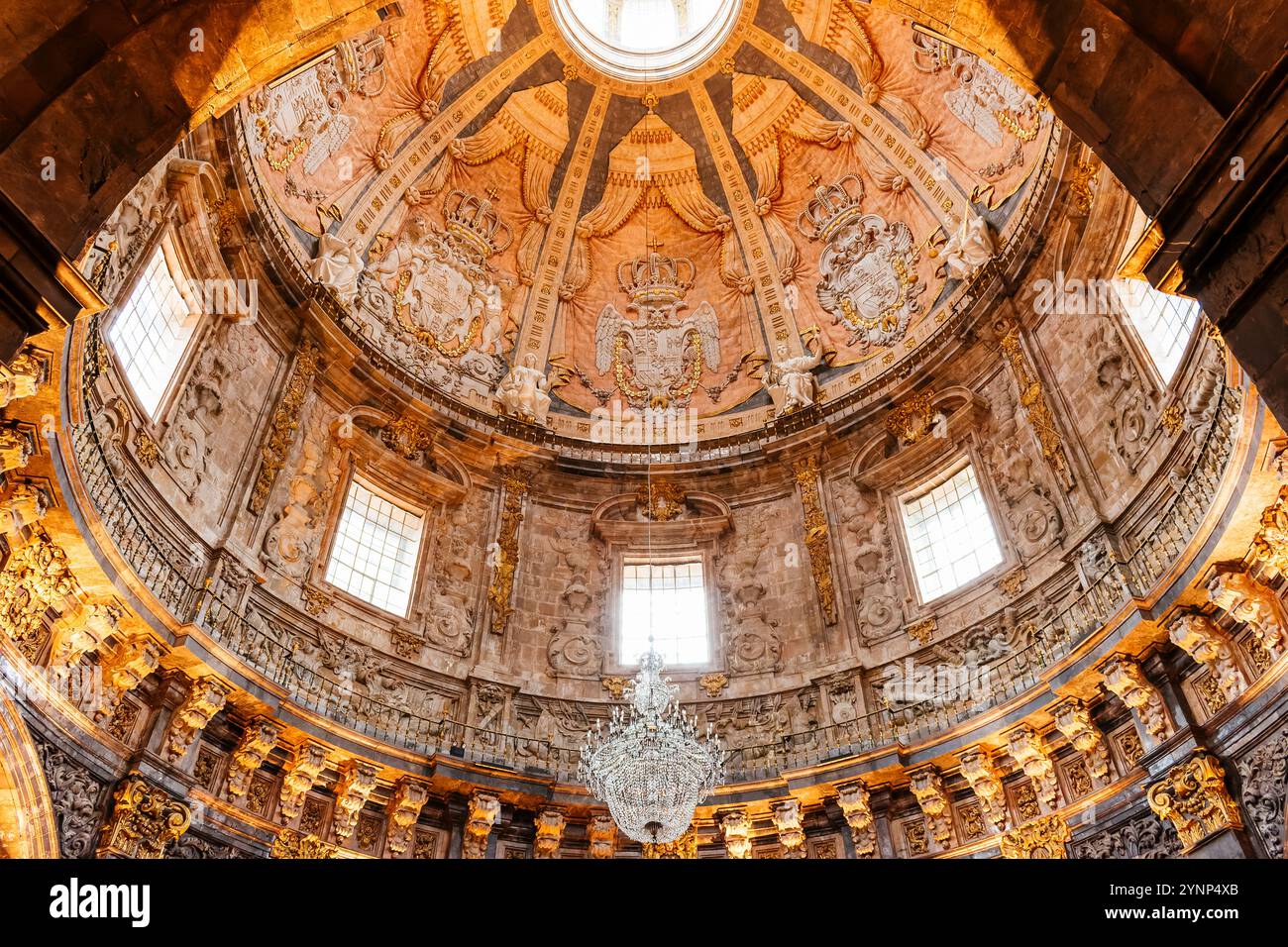 Innenansicht der Kuppel. Basilika Loyola. Heiligtum von Ignatius von Loyola. Azpeitia, Guipúzcoa, País Vasco, Spanien, Europa Stockfoto