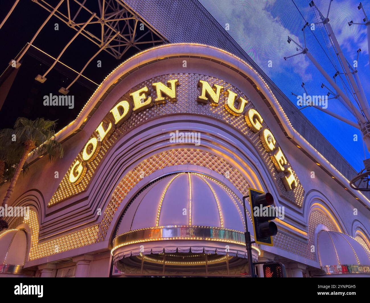Das Golden Nugget Las Vegas Hotel and Casino liegt an der Fremont Street in der Innenstadt von Las Vegas. Stockfoto