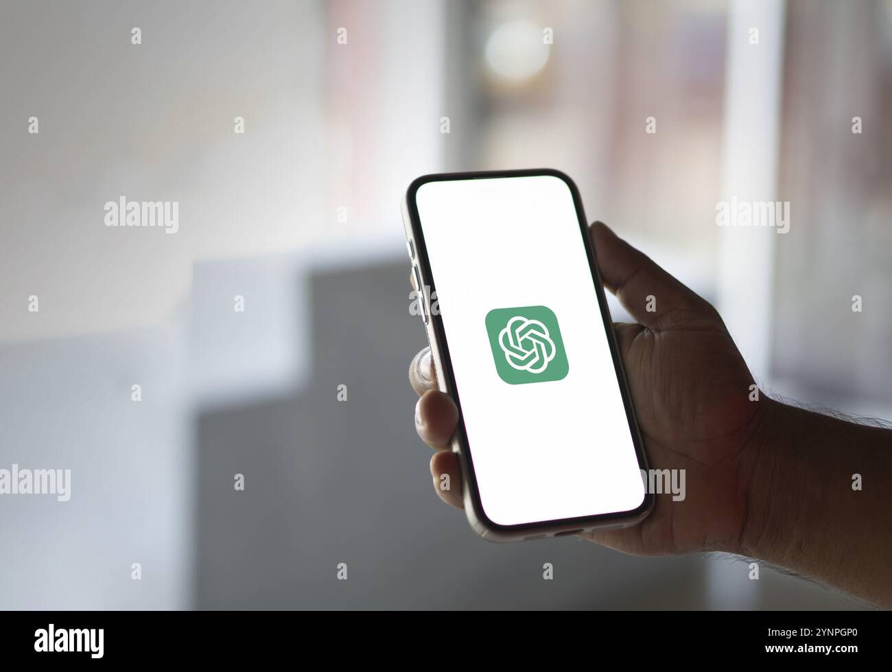 ChatGPT Chatbot-App für künstliche Intelligenz auf dem Smartphone-Bildschirm Stockfoto