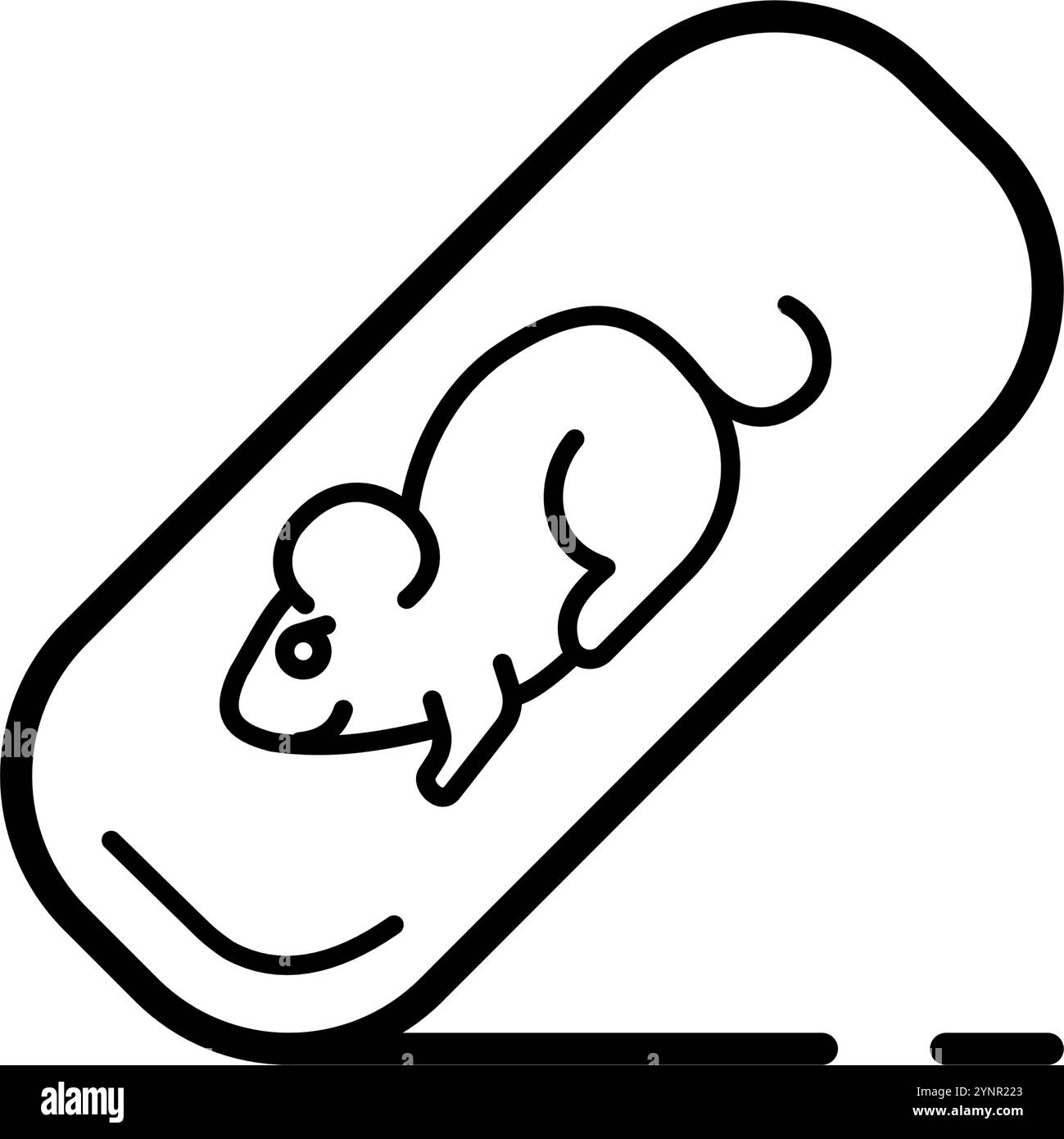 Gummi, Mausradierer, Vektorsymbol Stock Vektor