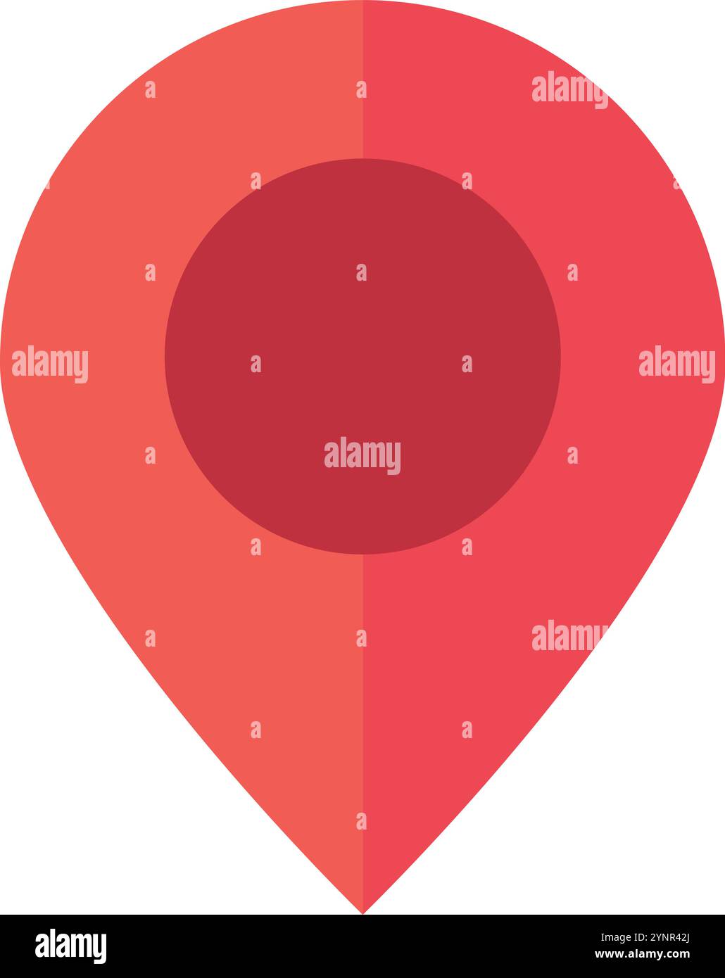 Geo-Pin-Symbol. Positionsmarkierung. Roter Zeiger Stock Vektor