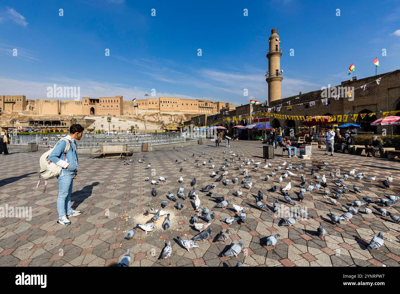 Erbil Zitadelle, Qalat, Hawler, historischer Hügel(Tell), Shar Park, Hauptstadt Kurdistans, Erbil, Irak, Naher Osten, Asien Stockfoto