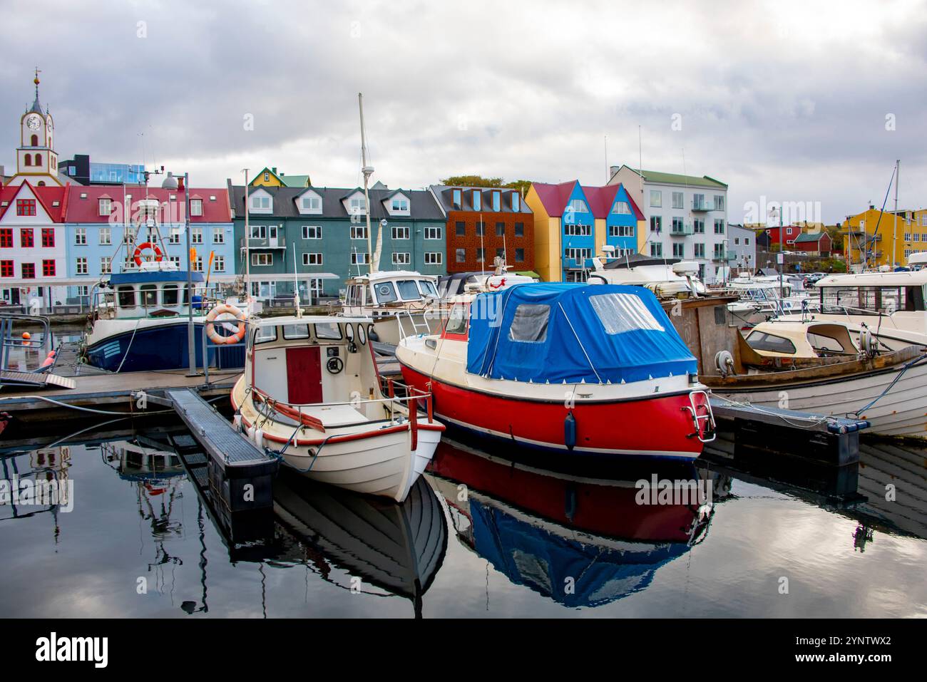 Torshavn Yachthafen - Färöer Inseln Stockfoto