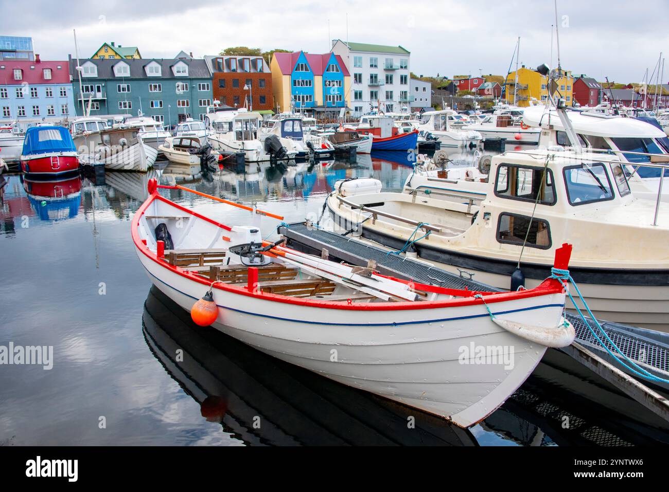 Torshavn Yachthafen - Färöer Inseln Stockfoto