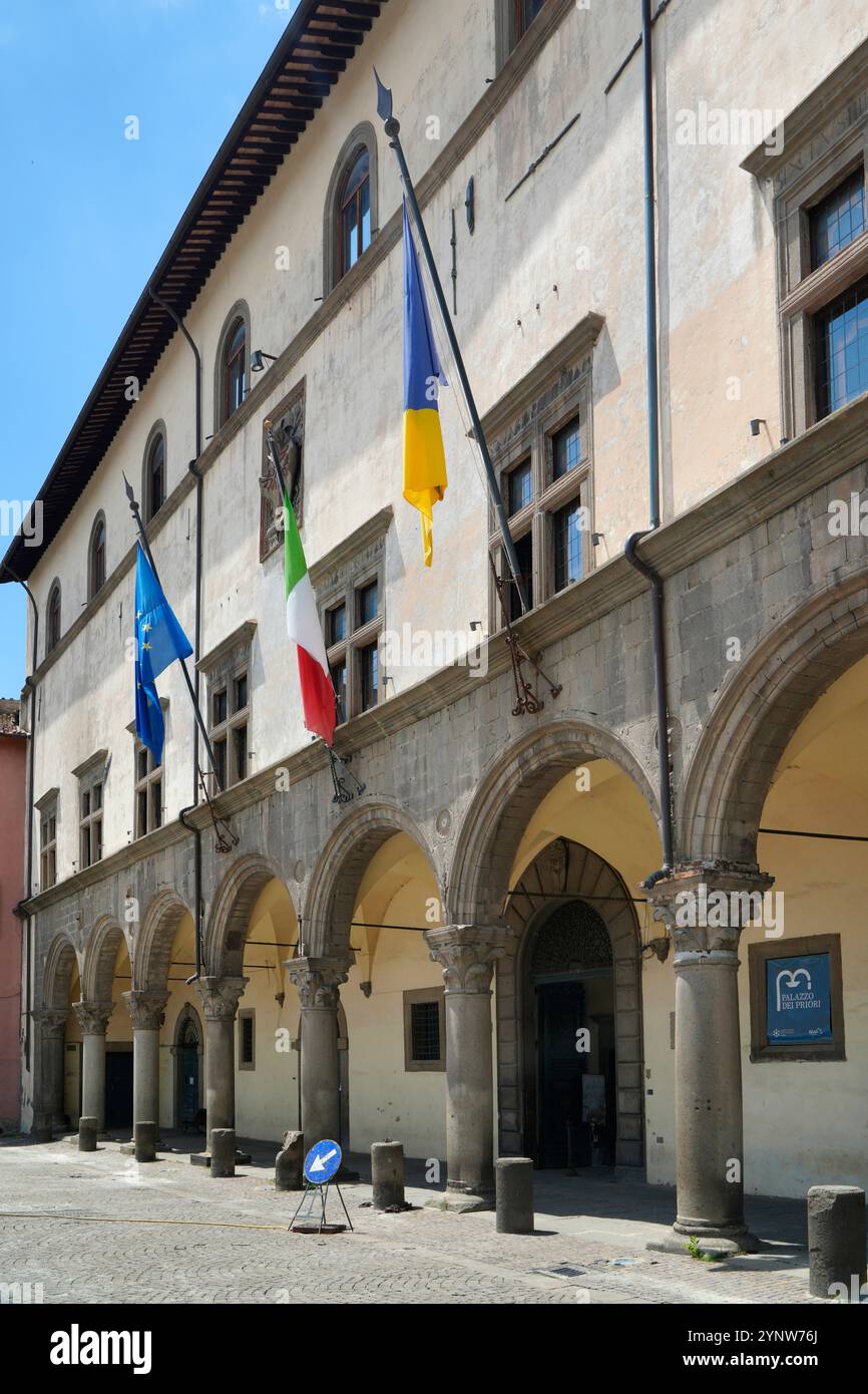 Palazzo dei priori, Piazza del Plebiscito, Viterbo, Provinz Viterbo, Region Latium, Italien Stockfoto
