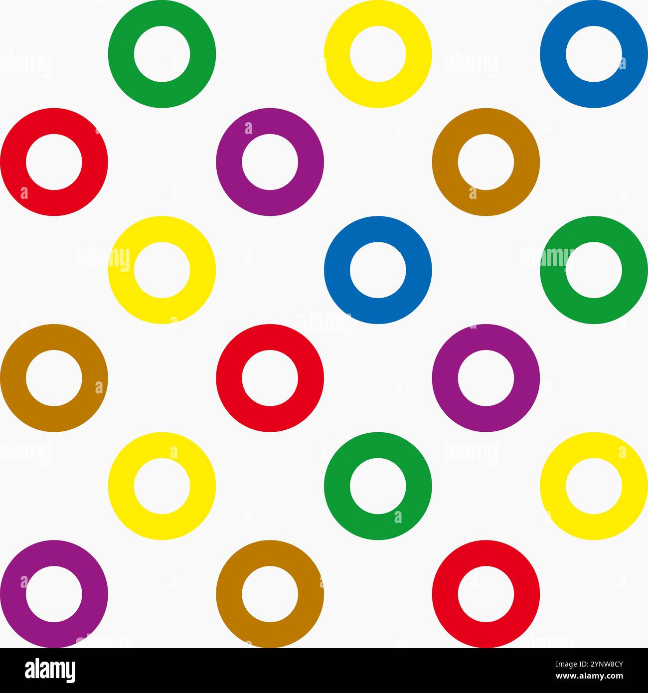 Farbenfroher nahtloser abstrakter geometrischer Hintergrund mit Kreisen. Einfache Hintergrundstruktur zum Drucken. Modernes minimalistisches Vektormuster mit kreisförmigem Raster Stock Vektor