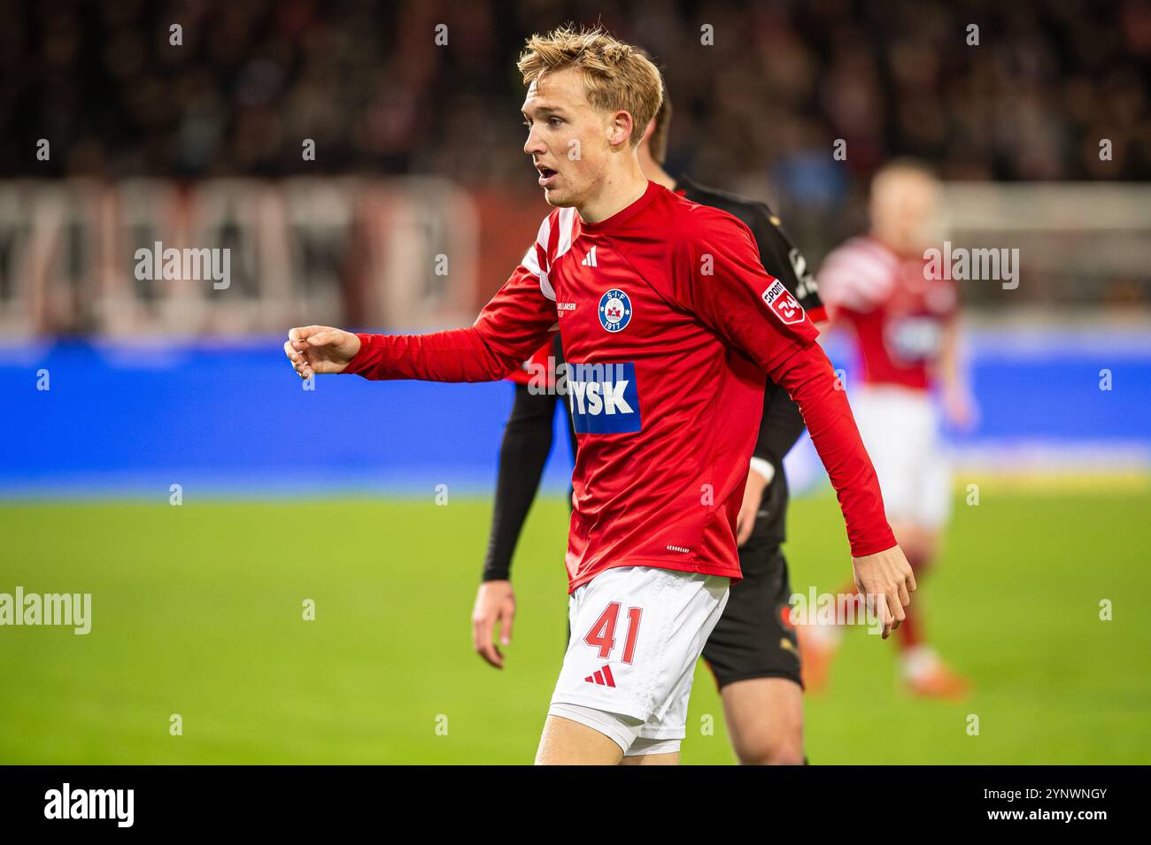 Herning, Dänemark. November 2024. Oskar Boesen (41) von Silkeborg, WENN er während des 3F Superliga-Spiels zwischen dem FC Midtjylland und Silkeborg IF in der MCH Arena in Herning gesehen wurde. Stockfoto