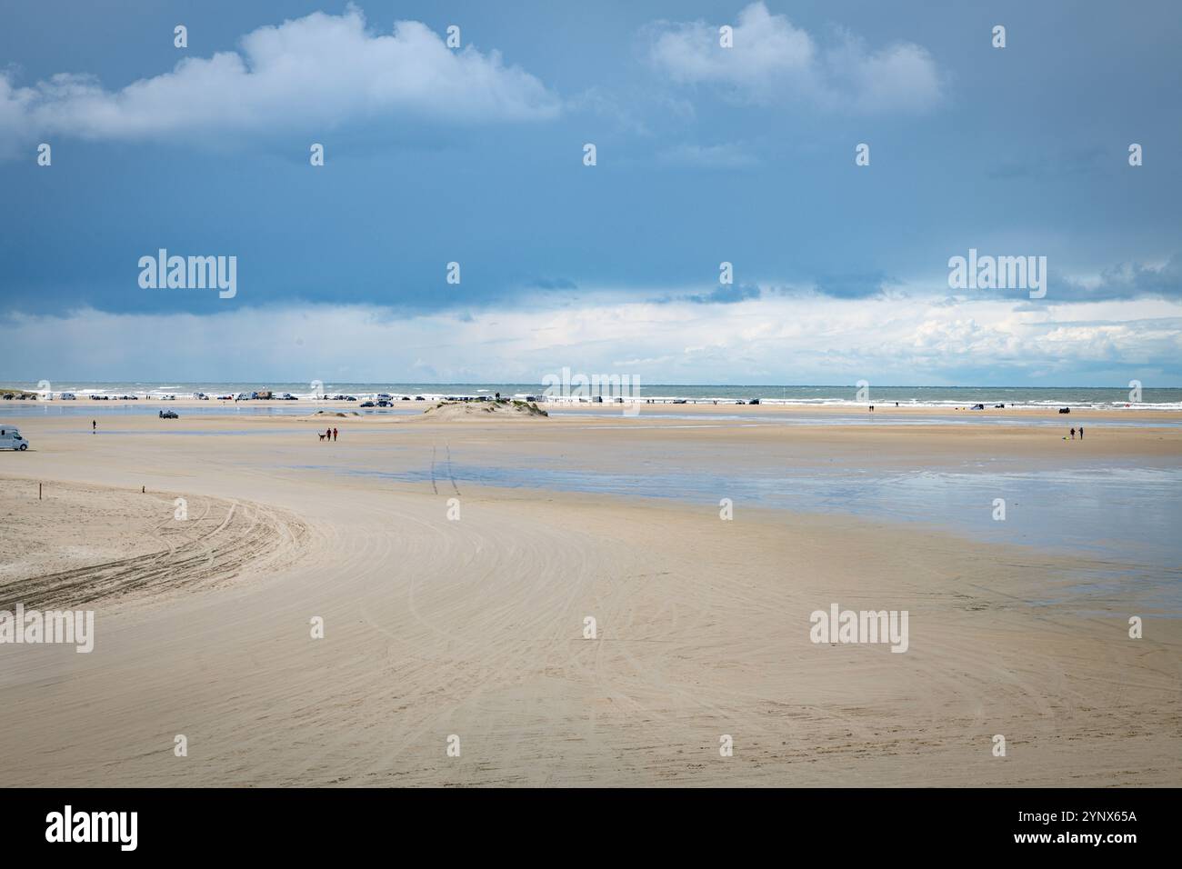 romo,dänemark,11-09-2024:romo, eine der watteninseln, wo Sie mit dem Auto am Strand fahren, den Strand und das Meer genießen können Stockfoto