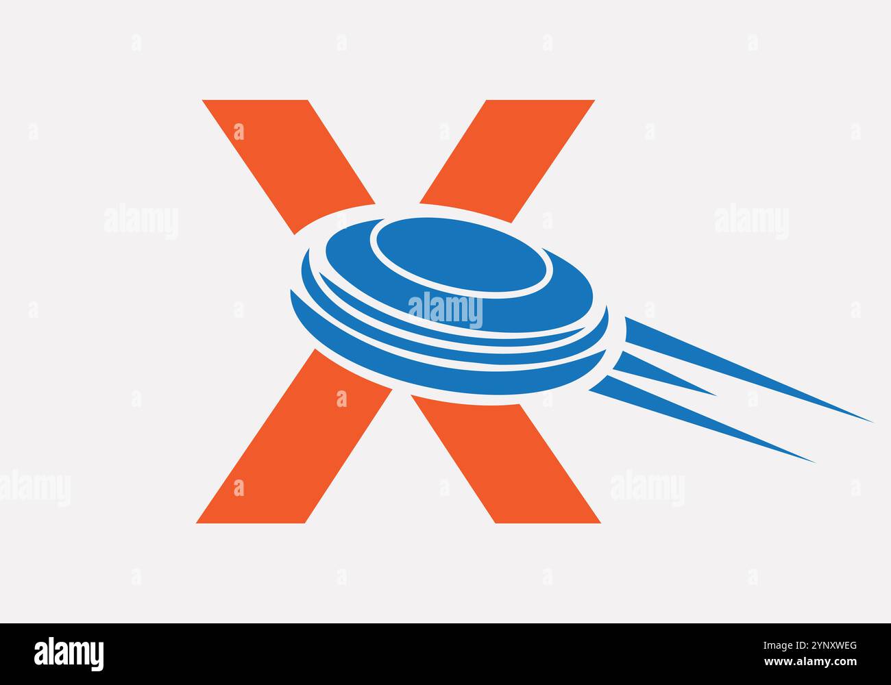 Initial Letter X Hockey Puck Logo Vektor Vorlage Stock Vektor