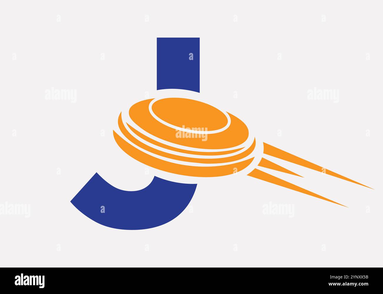 Initial Letter J Hockey Puck Logo Vektor Vorlage Stock Vektor