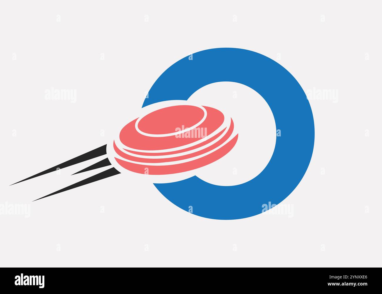 Initial Letter O Hockey Puck Logo Vektor Vorlage Stock Vektor