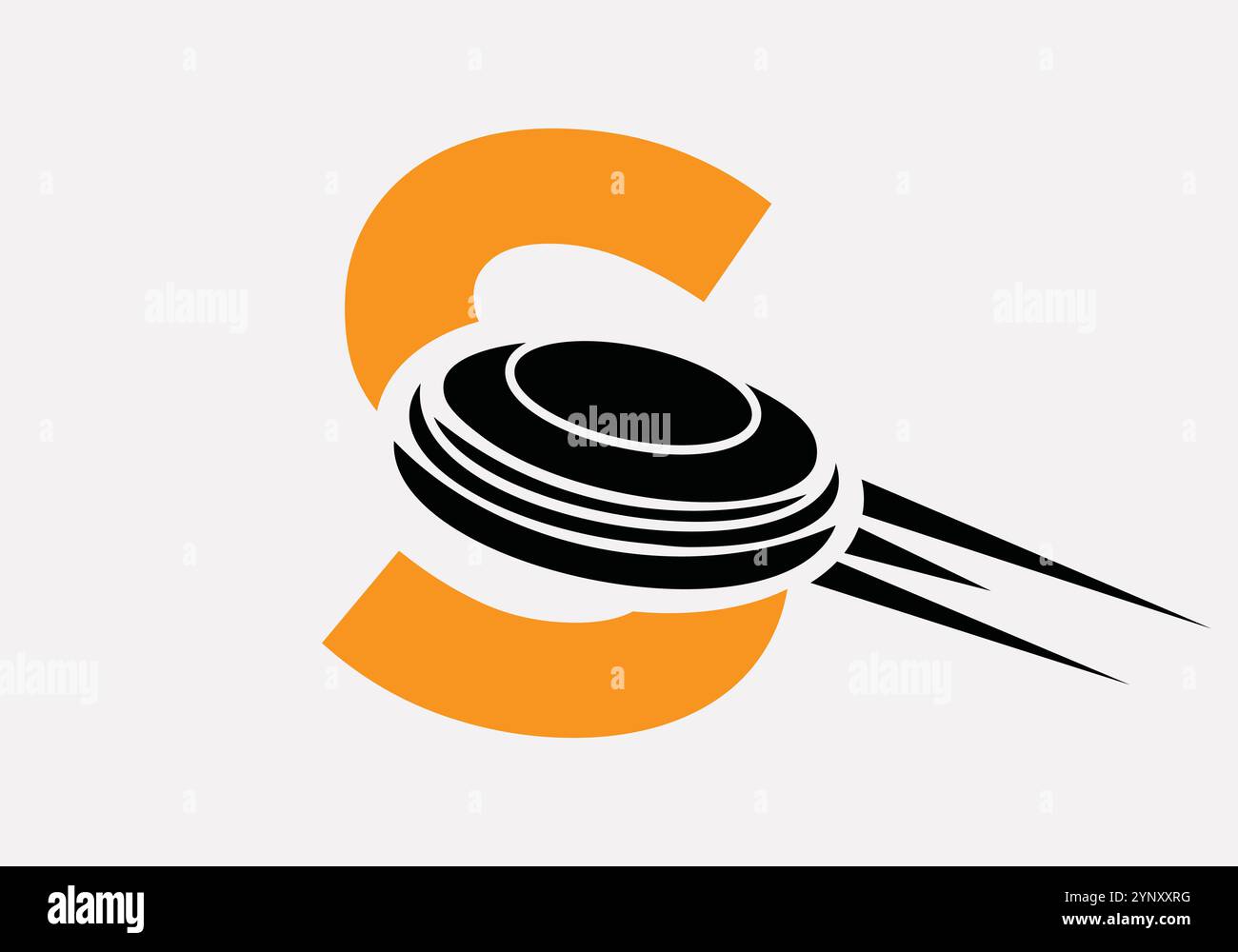 Initial Letter S Hockey Puck Logo Vektor Vorlage Stock Vektor