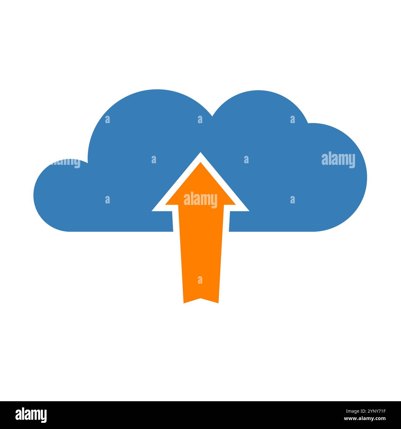 Symbol „Cloud hochladen“. Vektorabbildung. Stock Vektor