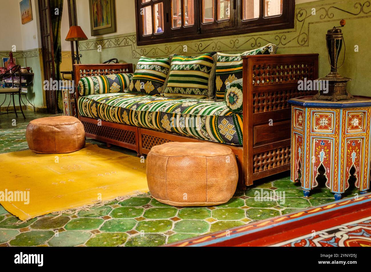 Marokkanischer Stil - in einem Riad in Marokko Stockfoto