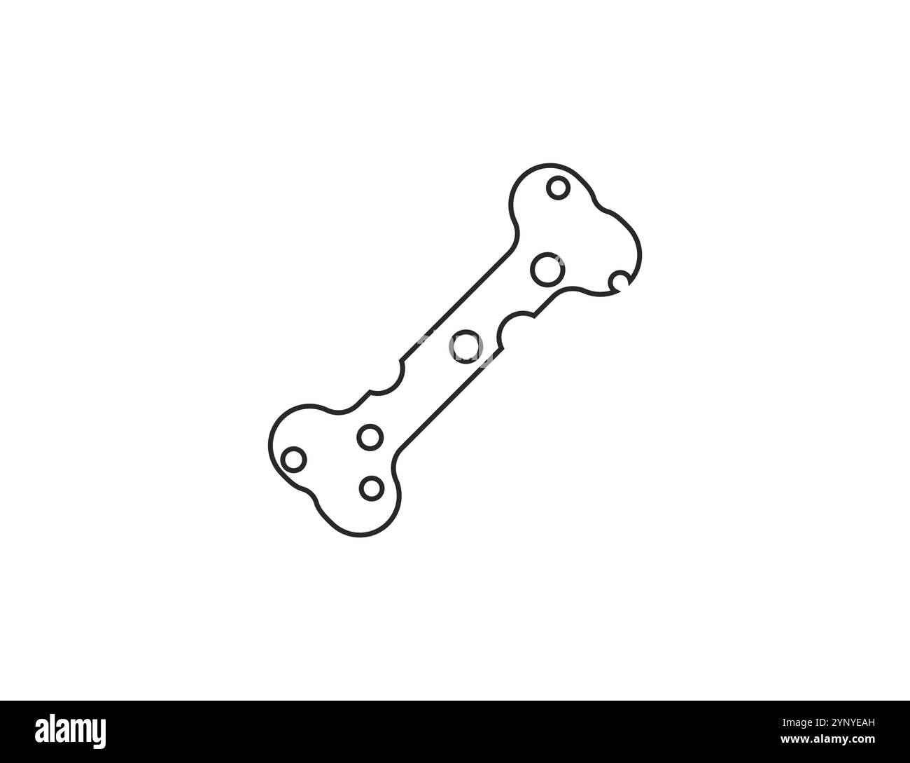Osteoporose, Knochen, Krankheitssymbol. Vektorabbildung. Stock Vektor