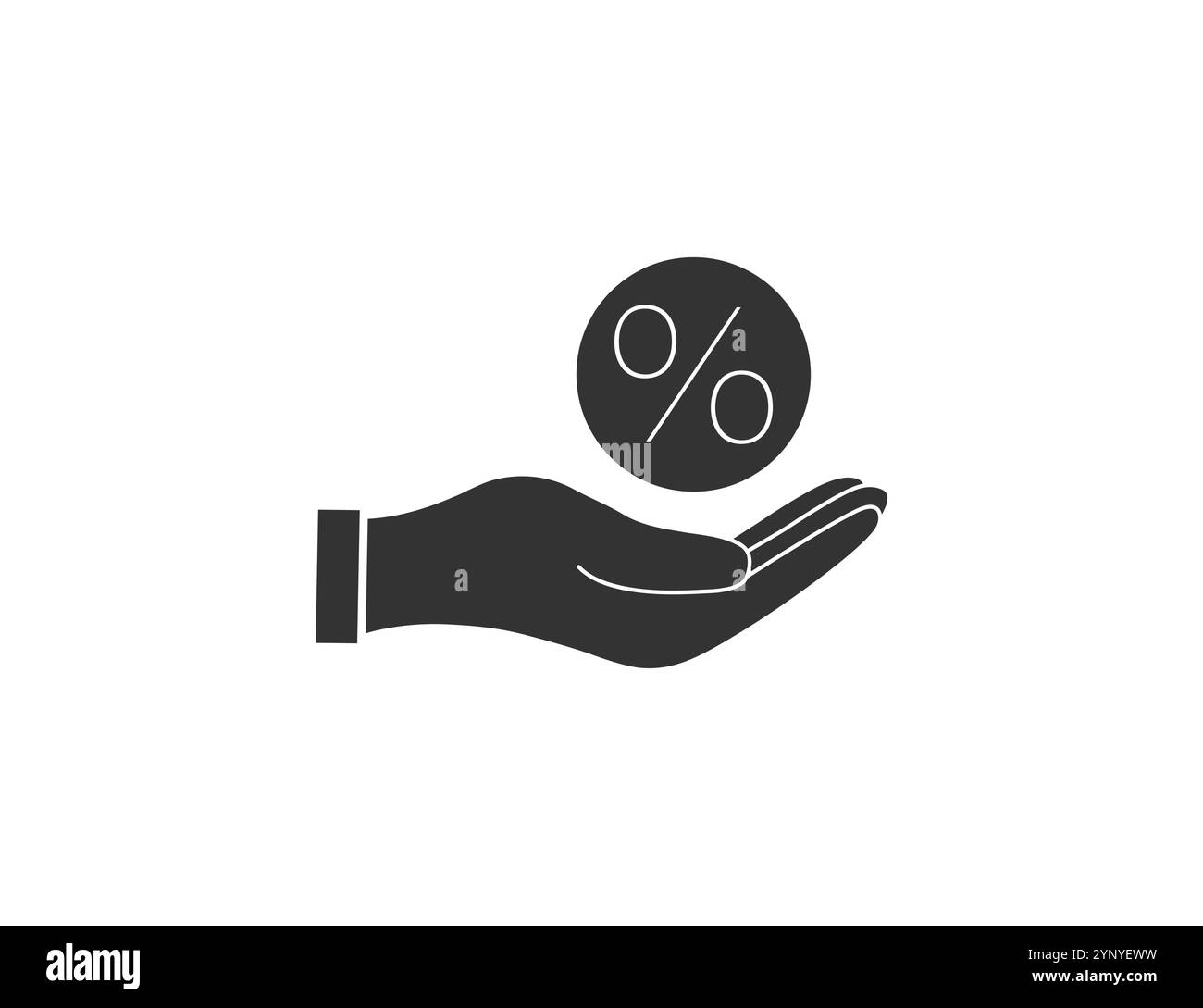 Symbol "Provision", "Bonus", "Prozent". Vektorillustration. Stock Vektor