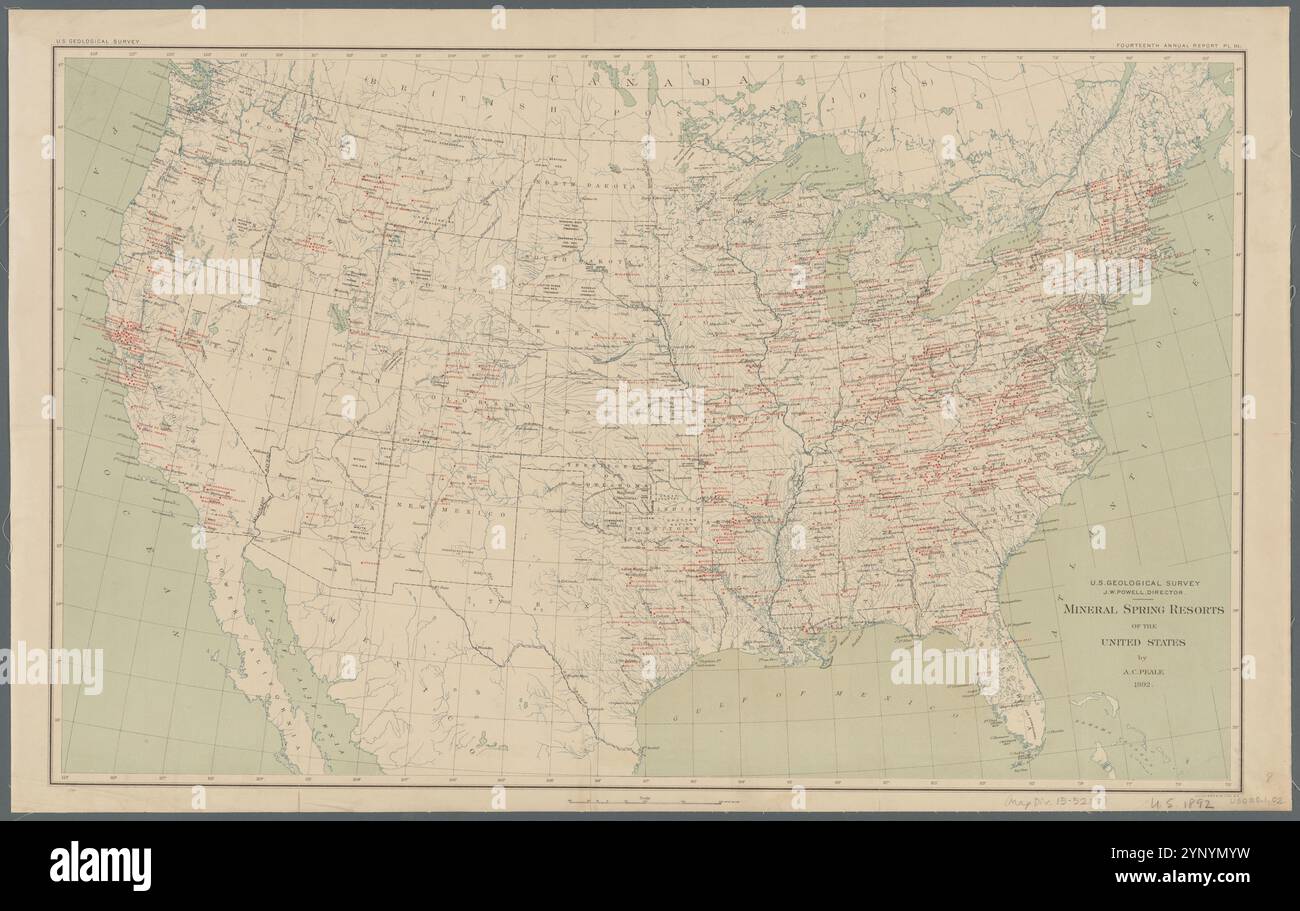 Mineral Spring Resorts of the United States 1892 von Peale, A. C. (Albert Charles), 1849-1914 Stockfoto