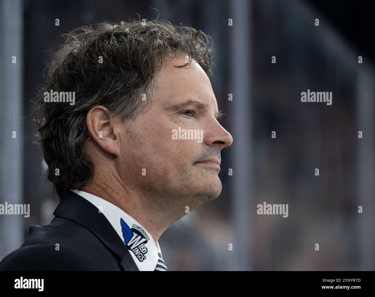 Tim Kehler (Co-Trainer, Schwenninger Wild Wings) / Porträt / Porträt. GER, EHC Red Bull München vs. Schwenninger Wild Wings, Eishockey, DEL, 20. Spieltag, Saison 2024/2025, 26.11.2024. Foto: Eibner-Pressefoto/Heike Feiner Stockfoto