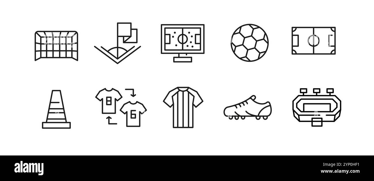 Soccer Icons Set Stock Vektor