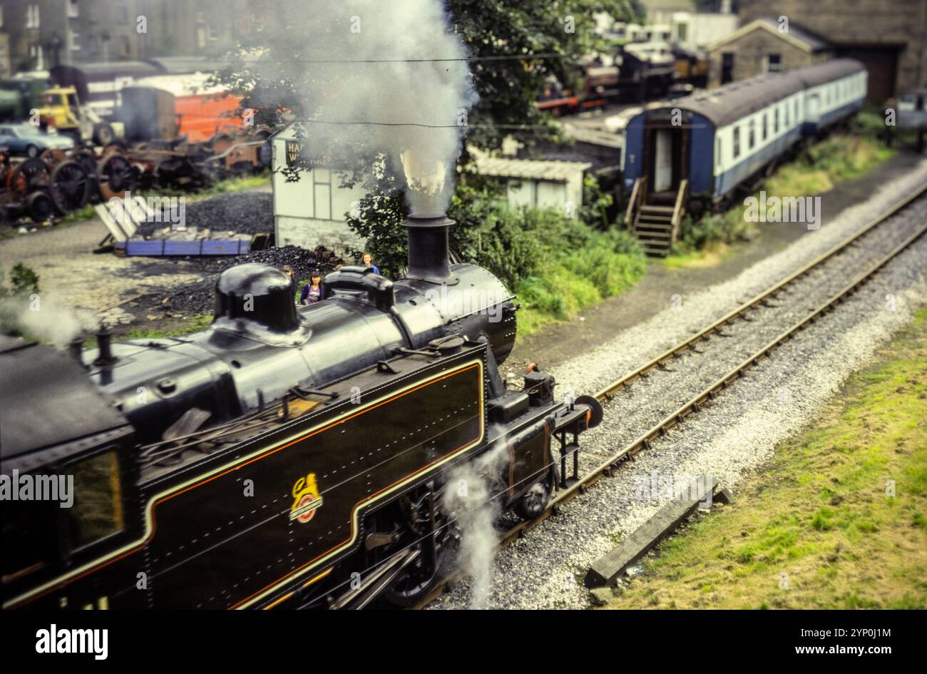 Vintage-Foto der Dampfeisenbahn Stockfoto