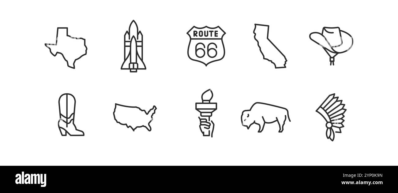 Symbol Für Die Amerikanische Kultur Stock Vektor